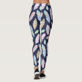 Boho Pastel Feathers Leggings (Rückseite)
