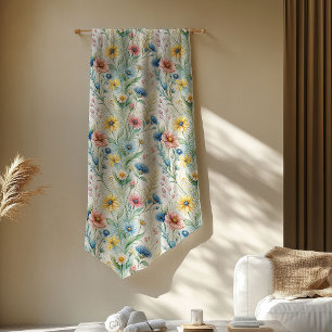 Boho Pastel Floral Blanket Geschenk für ihre Gelas Fleecedecke