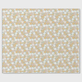 Boho Pastel Floral Girly Retro Geschenkpapier (Flach)
