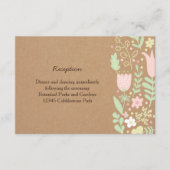 Boho Pastel Floral Wreath Rustikale Hochzeit Begleitkarte (Vorderseite)