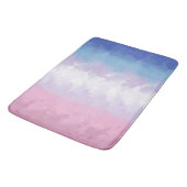 Boho Pastel Fluffy Abstrakt Bigender Pride Flag Badematte (Schrägansicht)