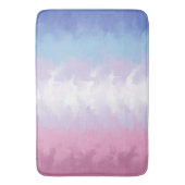 Boho Pastel Fluffy Abstrakt Bigender Pride Flag Badematte (Vorderseite Vertikal)