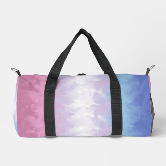 Boho Pastel Fluffy Abstrakt Bigender Pride Flag Duffle Bag (Vorderseite)