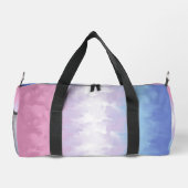 Boho Pastel Fluffy Abstrakt Bigender Pride Flag Duffle Bag (Rückseite)