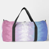 Boho Pastel Fluffy Abstrakt Bigender Pride Flag Duffle Bag (Vorderseite)