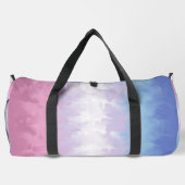 Boho Pastel Fluffy Abstrakt Bigender Pride Flag Duffle Bag (Rückseite)