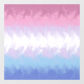 Boho Pastel Fluffy Abstrakt Bigender Pride Flag Fensteraufkleber (Blatt)