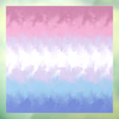 Boho Pastel Fluffy Abstrakt Bigender Pride Flag Fensteraufkleber (Blatt 3)