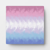 Boho Pastel Fluffy Abstrakt Bigender Pride Flag Fotoplatte (Vorderseite)