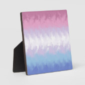 Boho Pastel Fluffy Abstrakt Bigender Pride Flag Fotoplatte (Vorderseite)