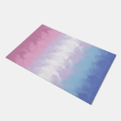 Boho Pastel Fluffy Abstrakt Bigender Pride Flag Fußmatte (Schrägansicht)