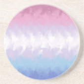 Boho Pastel Fluffy Abstrakt Bigender Pride Flag Getränkeuntersetzer (Vorne)