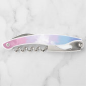 Boho Pastel Fluffy Abstrakt Bigender Pride Flag Kellnermesser (Rückseite)