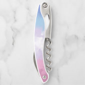 Boho Pastel Fluffy Abstrakt Bigender Pride Flag Kellnermesser (Rückseite)