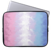 Boho Pastel Fluffy Abstrakt Bigender Pride Flag Laptopschutzhülle (Vorderseite)