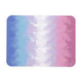 Boho Pastel Fluffy Abstrakt Bigender Pride Flag Magnet (Horizontal)
