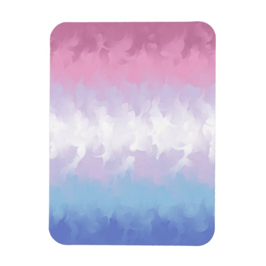 Boho Pastel Fluffy Abstrakt Bigender Pride Flag Magnet (Vertikal)