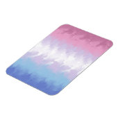Boho Pastel Fluffy Abstrakt Bigender Pride Flag Magnet (Linke Seite)