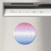 Boho Pastel Fluffy Abstrakt Bigender Pride Flag Magnet (In Situ (Geschirrspüler))