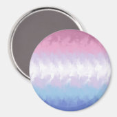 Boho Pastel Fluffy Abstrakt Bigender Pride Flag Magnet (Vorderseite/Rückseite)