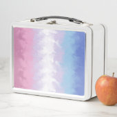 Boho Pastel Fluffy Abstrakt Bigender Pride Flag Metall Brotdose (Beispiel)