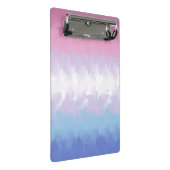 Boho Pastel Fluffy Abstrakt Bigender Pride Flag Mini Klemmbrett (Schrägansicht)