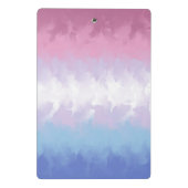 Boho Pastel Fluffy Abstrakt Bigender Pride Flag Mini Klemmbrett (Rückseite)