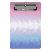 Boho Pastel Fluffy Abstrakt Bigender Pride Flag Mini Klemmbrett (Vorderseite)