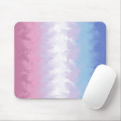 Boho Pastel Fluffy Abstrakt Bigender Pride Flag Mousepad (Mit Mouse)