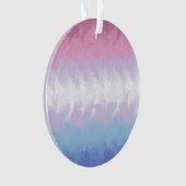 Boho Pastel Fluffy Abstrakt Bigender Pride Flag Ornament (Vorderseite)