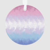 Boho Pastel Fluffy Abstrakt Bigender Pride Flag Ornament (Rückseite)