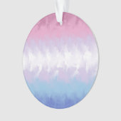 Boho Pastel Fluffy Abstrakt Bigender Pride Flag Ornament (Vorderseite)