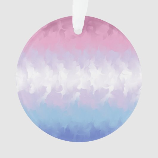 Boho Pastel Fluffy Abstrakt Bigender Pride Flag Ornament (Vorderseite)
