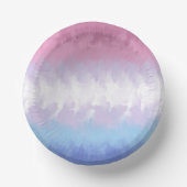 Boho Pastel Fluffy Abstrakt Bigender Pride Flag Pappteller (Vorderseite)