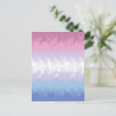 Boho Pastel Fluffy Abstrakt Bigender Pride Flag Postkarte (Stehend Vorderseite)