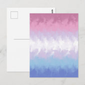 Boho Pastel Fluffy Abstrakt Bigender Pride Flag Postkarte (Vorne/Hinten)