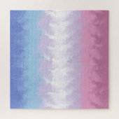 Boho Pastel Fluffy Abstrakt Bigender Pride Flag Puzzle (Horizontal)
