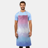 Boho Pastel Fluffy Abstrakt Bigender Pride Flag Schürze (Getragen)