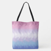 Boho Pastel Fluffy Abstrakt Bigender Pride Flag Tasche (Rückseite)