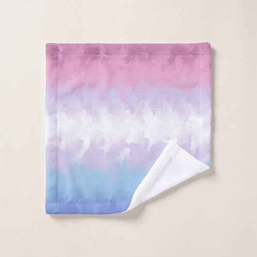 Boho Pastel Fluffy Abstrakt Bigender Pride Flag Waschlappen (Waschlappen)