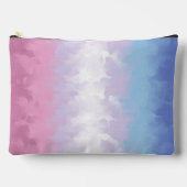 Boho Pastel Fluffy Abstrakt Bigender Pride Flag Zubehörtasche (Vorderseite)