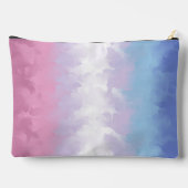 Boho Pastel Fluffy Abstrakt Bigender Pride Flag Zubehörtasche (Rückseite)