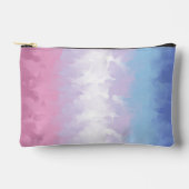 Boho Pastel Fluffy Abstrakt Bigender Pride Flag Zubehörtasche (Vorderseite)