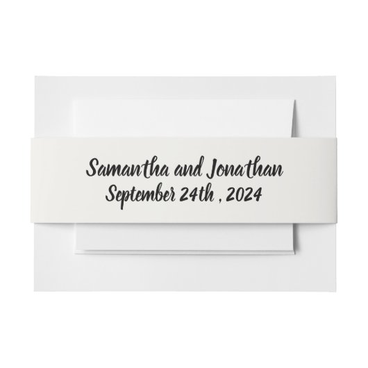 BOHO Pastel Garden Colors Hochzeit Einladung Einladungsbanderole (Vorderseite Beispiel)