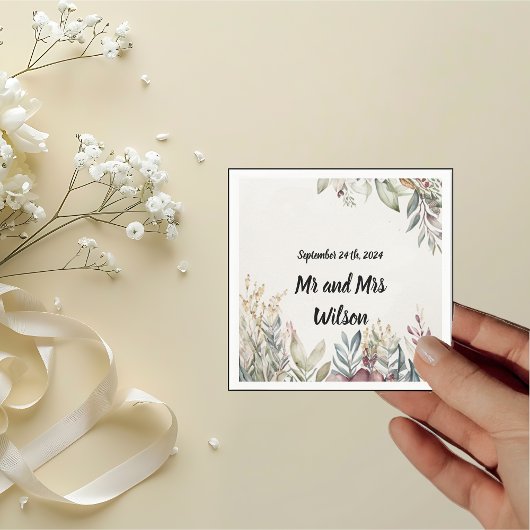 BOHO Pastel Garden Colors Hochzeitliches Abendesse Serviette