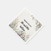 BOHO Pastel Garden Colors Hochzeitliches Abendesse Serviette (Ecke)