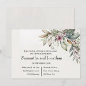BOHO Pastel Garden Colors Wedding Probe Einladung (Vorne/Hinten)