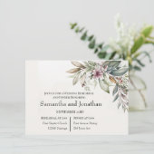 BOHO Pastel Garden Colors Wedding Probe Einladung (Stehend Vorderseite)