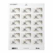 BOHO Pastel Garden Colors Wedding Rücksendeadresse Adressaufkleber (Vorne)