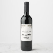 BOHO Pastel Garden Colors Wedding Wine Label Weinetikett (Vorderseite)